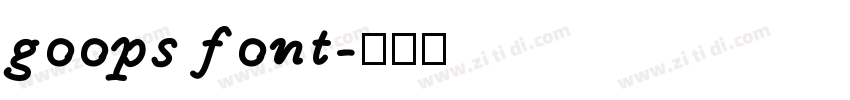 goops font字体转换